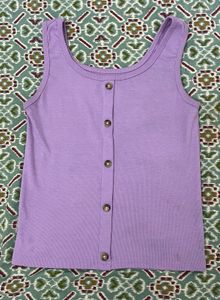 Lavender Button Tank Top for women