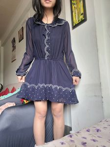 Collared Blue Dress