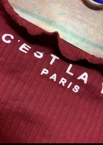 It&#39;s a Beautiful Red Crop Top Off shoulder