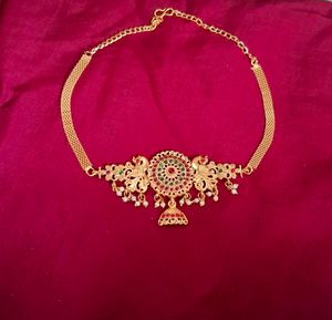 Peacock motifs, Stone Studded Jewellery Set