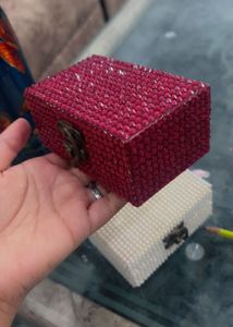 Red Beaded Jewelry Box