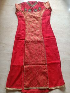 Red & Gold Kurta