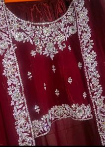 Maroon Embellished Blouse