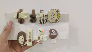 Cute Hair Clips - Set Of 8 Pcs