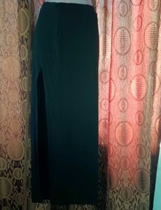 Imported Black Skirt with Slit