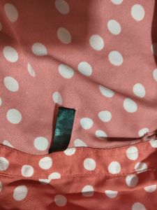 Pink Polka Dot Button-Up Shirt