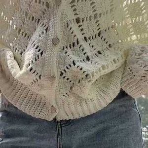 Crocheted Off White Top
