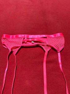 Pink Lace Garter Belt – Size S