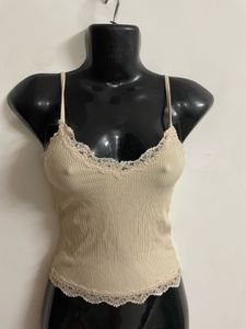 Ribbed Lace Cami
