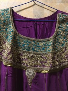 Pure Georgette Heavy partywear embroidered kurta