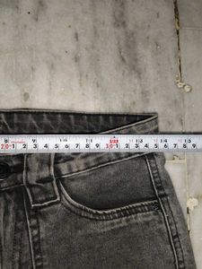 Gray Wide Leg Cargo Jeans