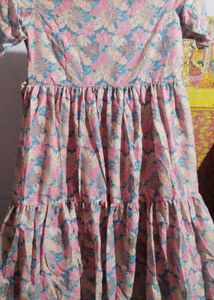 Tiered Floral Print Dress