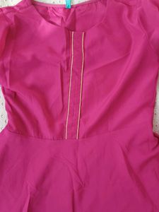 Pink Anarkali Kurta Set