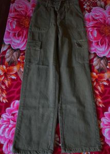 y2k streetwear Olive Green Cargo Pants