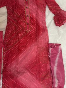 3 Piece Ruffled Sleeved Suit Set With Palazzo