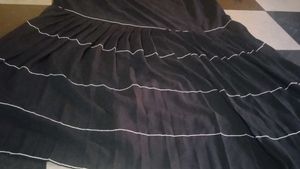 Elegant Black Abaya with Silver Detail