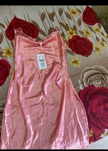 Satin Dress With A Slit