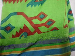 Simple Green Cotton Printed Saree