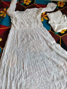 Combo Of 2 Chikankari Anarkali Kurtis With Inner