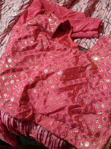 Pink Embellished Lehenga Set