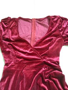 Red Velvet Mini Dress