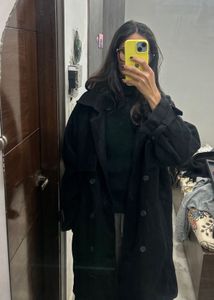 Stylish Black Trench Coat