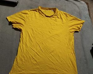 Yellow plain T-shirt| Never used before L Size