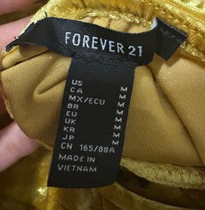 Gold Velvet Mini Dress | Size M