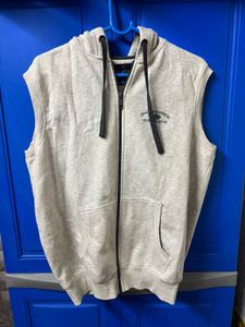Sleeveless Zip-Up Hoodie Vest