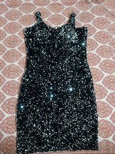Sparkly Black Mini Dress