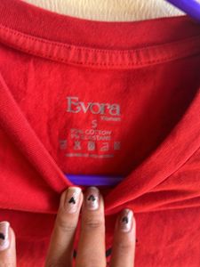 Red Crop Tshirt