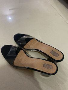 Black Transparent Heel