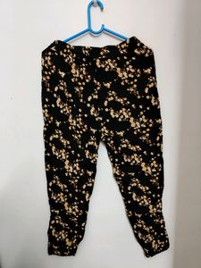 Black Printed Joggers