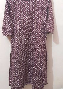 Patterned Maroon Kurti