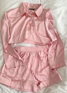 PLT pink satin dreamy loungewear set from USA 🇺🇸