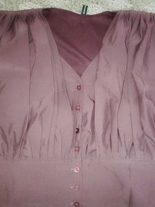 Zara Top With Balloon Sleeves