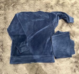 Cute Blue Velvet Tracksuit