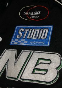 Black Pacthed Racer Jacket