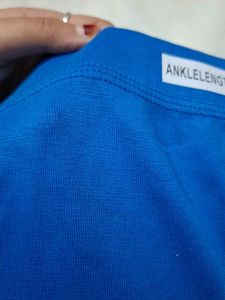 Blue Ankle Length Leggings