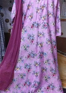3 New Long Gowns Wirh Dupattas And A Palazzo