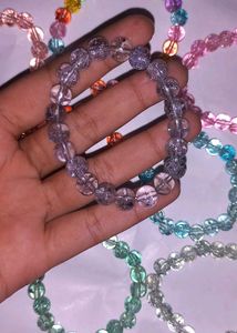 Handmade Crackled Glass Beads Bracelets