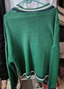 Green Varsity Cardigan