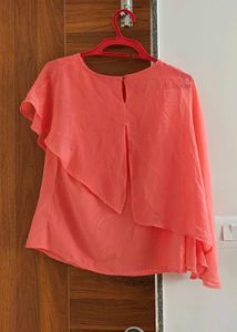 Annabelle Peach Shrug Style Top (Bust36)