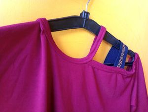 Magenta Asymmetrical Top