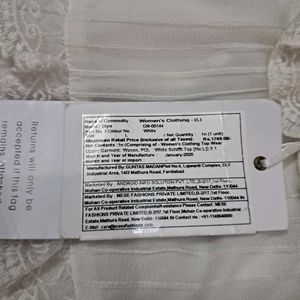 Royal White Western Lace Top