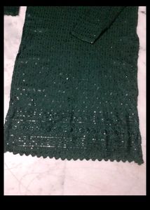 Green Chikankari Kurti