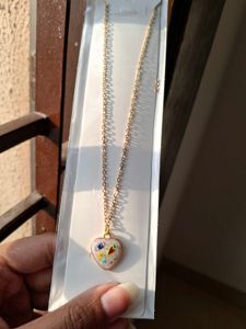 Evil Eye Heart Pendant Chain