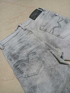 Stylish Gray Denim Jeans