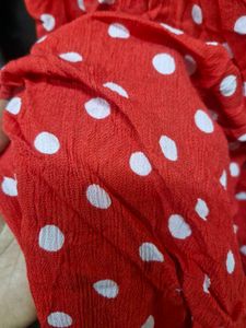 H&amp;M Red Polka Dot Wrap Dress