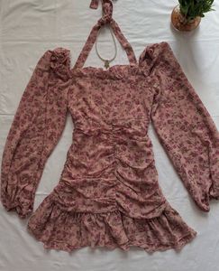 Floral Print Mini Dress